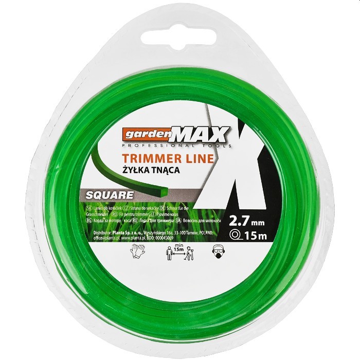 Żyłka tnąca, typ: kwadrat - 2,7mm x 15m