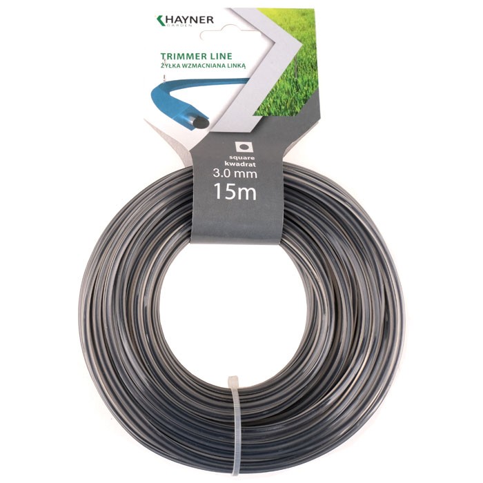 Żyłka tnąca wzmacniana linką, typ: kwadrat - 3,0mm x 15m