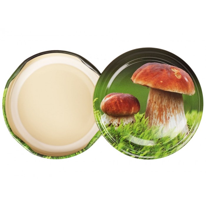 Zakrętka 66mm, 4 zaczepy, GRZYBY - 10 sztuk