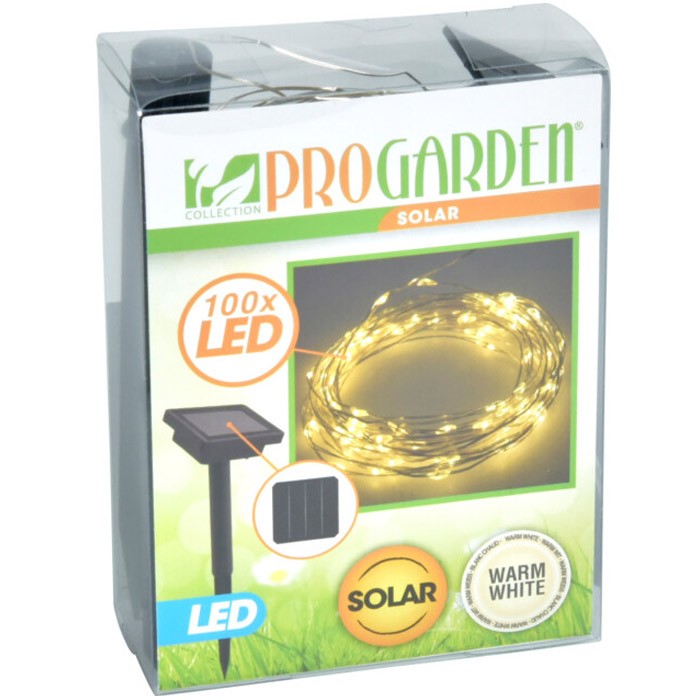 Lampki solarne 100x LED - kolor: biały