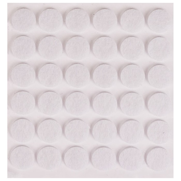Podkładki filcowe i EVA, kolor: biały - zestaw 131 sztuk