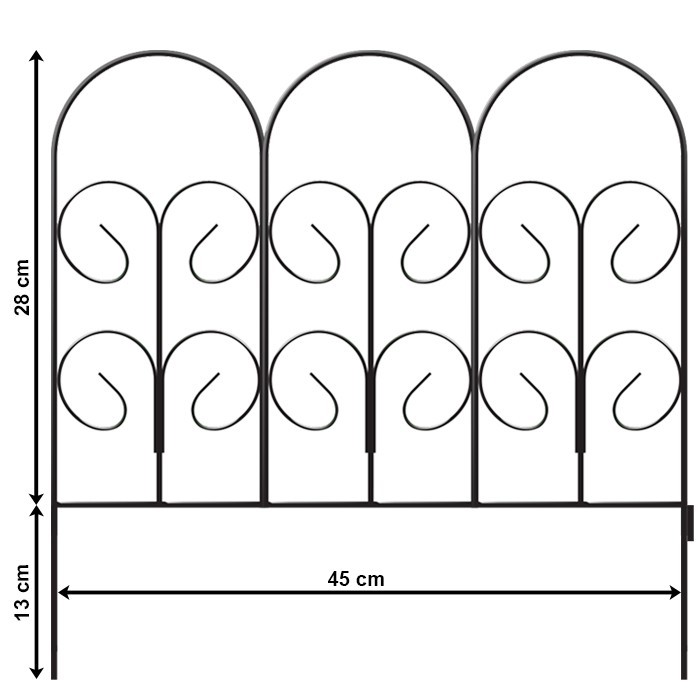 Płotek rabatowy Plantina deluxe 45cm x 41cm - 1szt