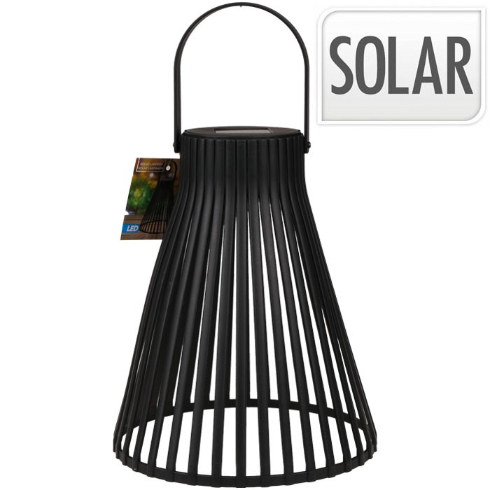 Lampa solarna LED z uchwytem 23cm - kolor: czarny