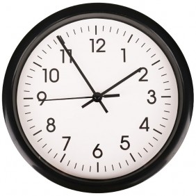 Zegar ścienny - średnica 20cm, kolor: czarny
