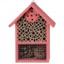 Domek drewniany dla pożytecznych owadów 15x8x20cm - kolor: różowy