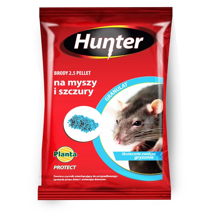 Trutka granulowana PELLET na myszy i szczury Hunter 150g