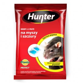 Trutka na myszy i szczury, saszetki z miękką pastą Hunter 150g