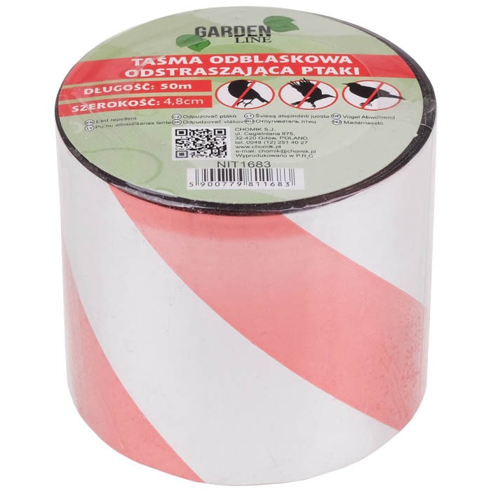 Taśma odblaskowa odstraszająca ptaki 4,8cm x 50m - MIX KOLOR Taśma odblaskowa odstraszająca ptaki 4,8cm x 50m - MIX KOLOR