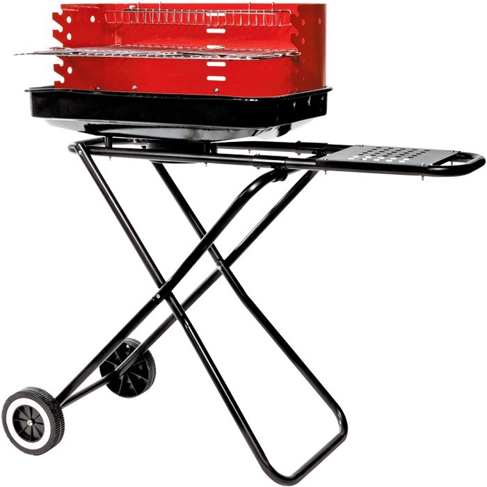 Grill ogrodowy na kołach z popielnikiem i składanymi nogami - Dr Grill 11326
