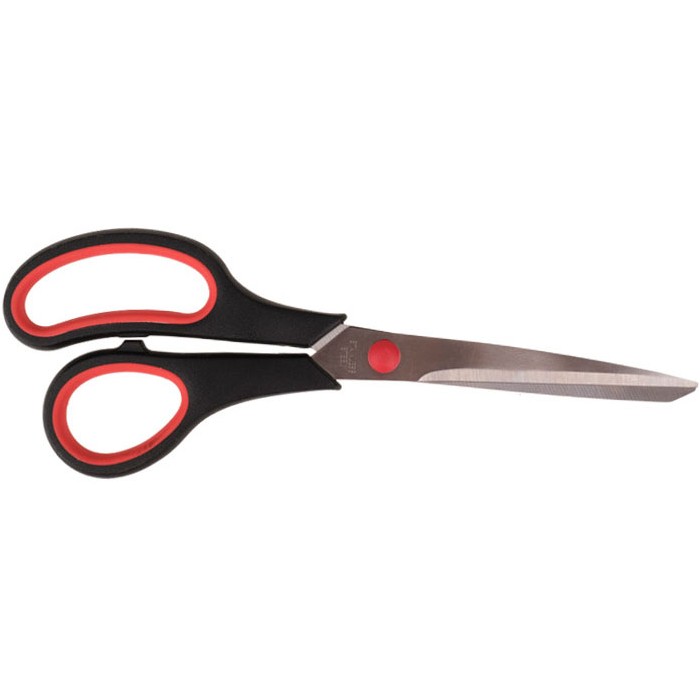 Nożyczki uniwersalne 21cm - kolor: czarno-czerwony