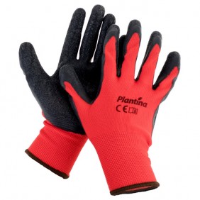 Rękawice ochronne czerwono-czarne Plantina - rozm.6(XS)