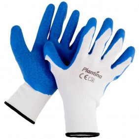 Rękawice ochronne biało-niebieskie Plantina - rozm.7(S)
