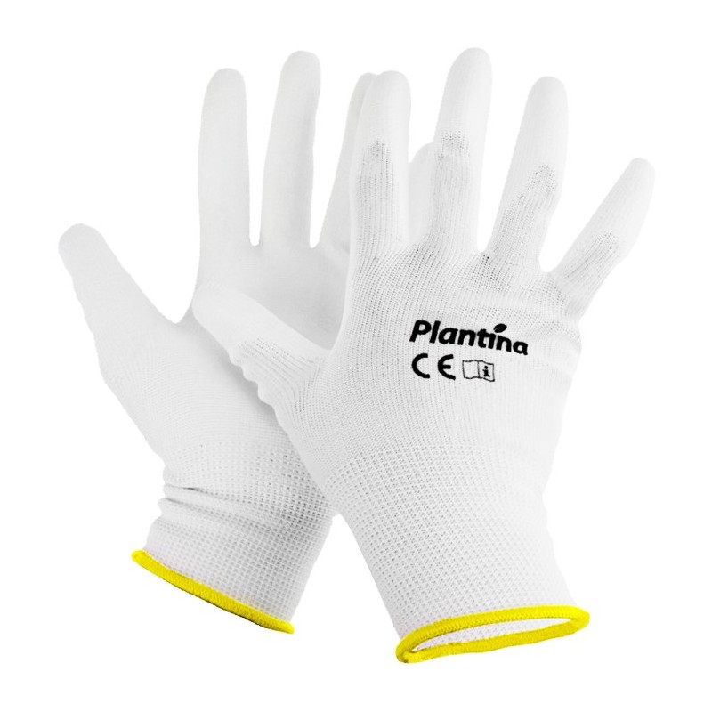 Rękawice ochronne białe Plantina - rozm.6(XS)