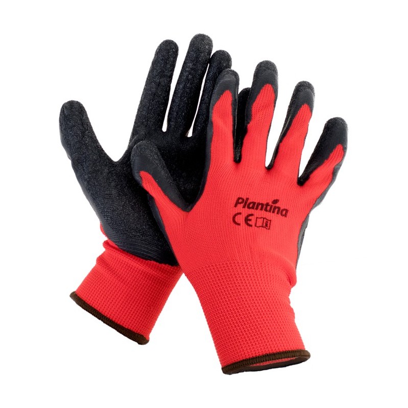 Rękawice ochronne czerwono-czarne Plantina - rozm.9(L)