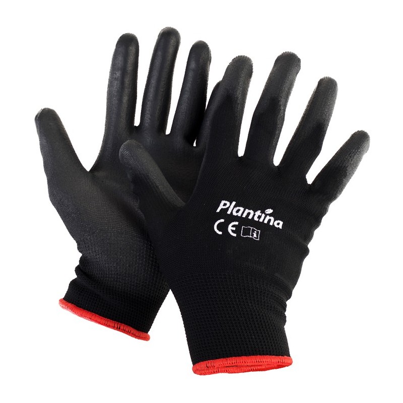 Rękawice ochronne czarne Plantina - rozm.6(XS)