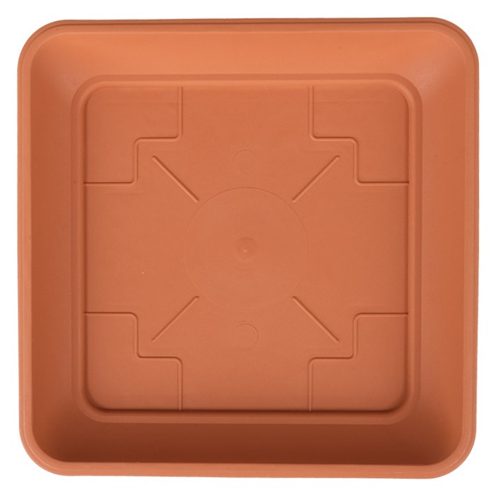 Podstawka pod doniczkę, kolor: terakota - 14x14cm