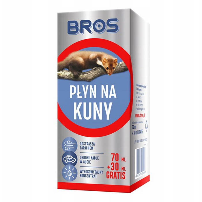 Płyn odstraszający na kuny 70ml +30ml GRATIS