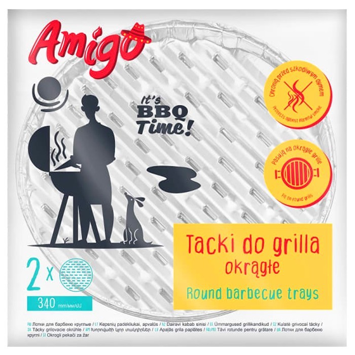 Tacki do grilla 34cm, okrągłe - 2szt