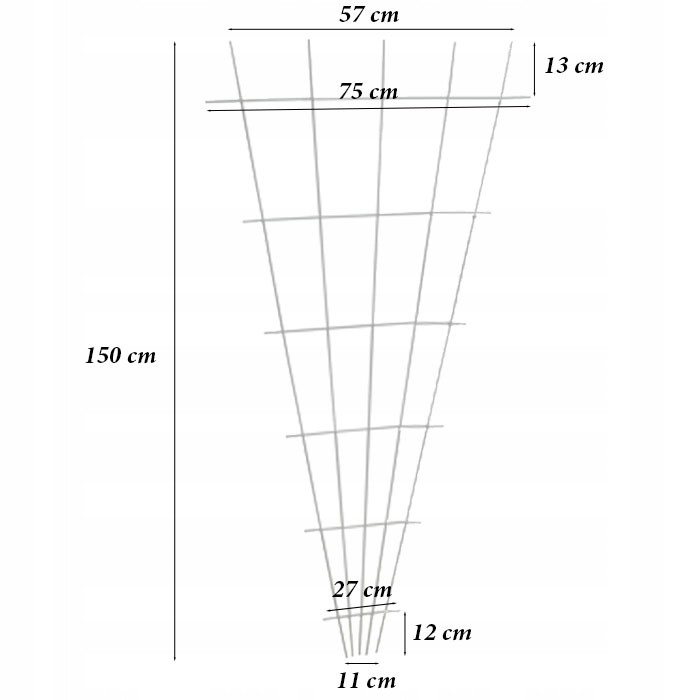 Podpora do roślin WACHLARZ 150x75cm