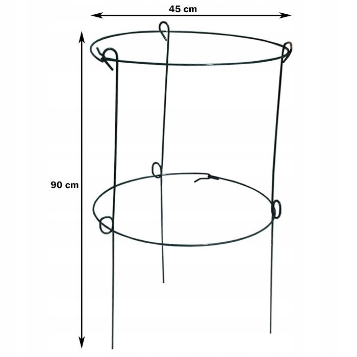 Podpora do piwonii wys.90cm, fi 45 cm - PP02-2/90