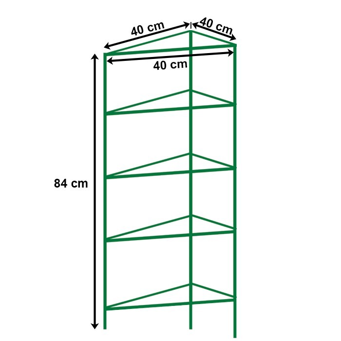 Podpora dla pomidorów wys.84cm, boki 40cm - PS013-2