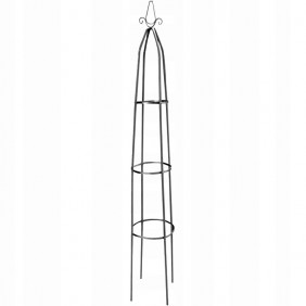 Obelisk ogrodowy do roślin pnących, okrąg - 200x30x30cm