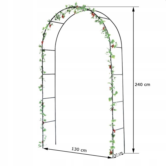 Pergola ogrodowa łukowa - wymiary: 240x130x37cm