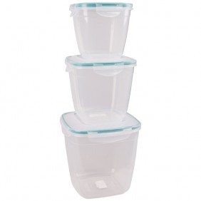 Pojemniki na żywność z uszczelką 13-18 cm - zestaw 3 sztuk